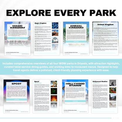 Walt Disney World 73-Page Travel Agent Vacation Guide Canva