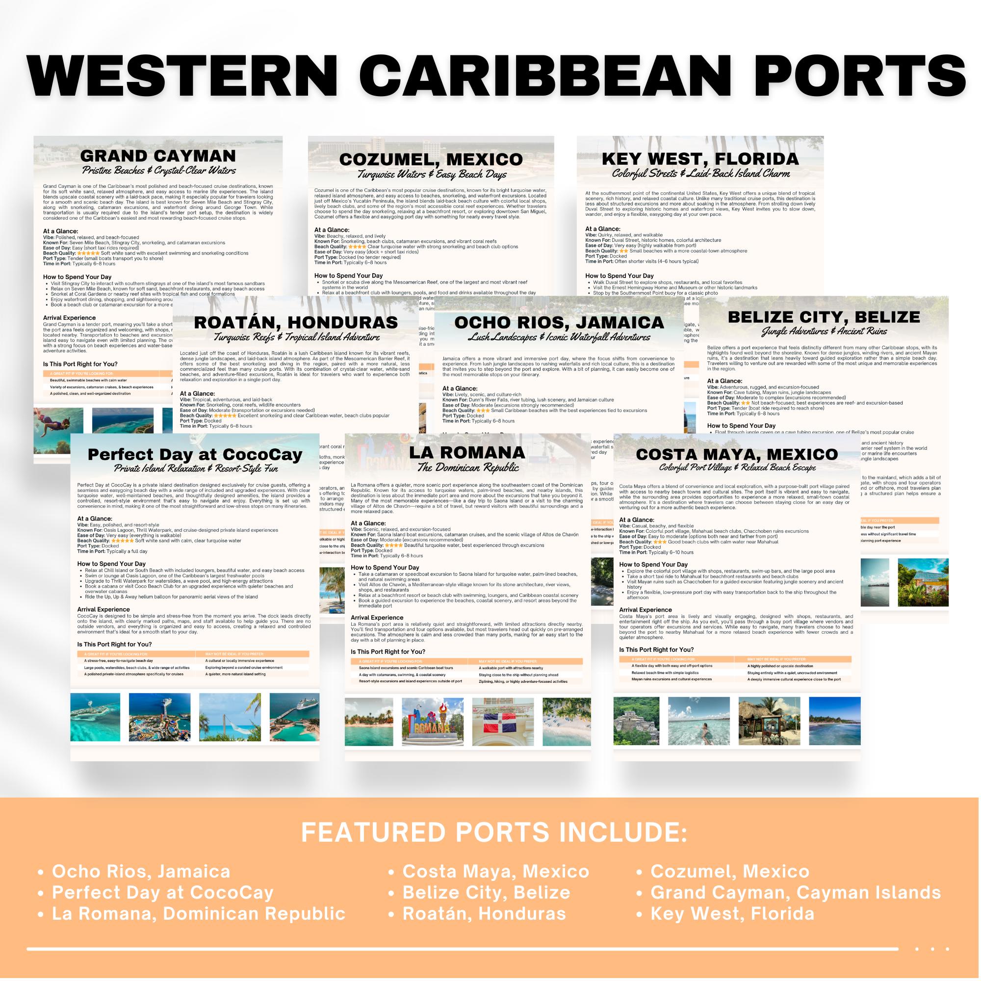 Caribbean Cruise Port Guide Bundle for Travel Agents | 25 Cruise Destinations | Western, Eastern & Southern Caribbean