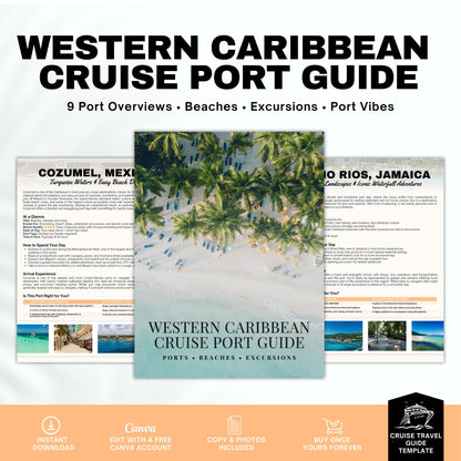 Western Caribbean Cruise Port Guide Bundle for Travel Agents | 9 Cruise Destinations | Western Caribbean Cruise Guide