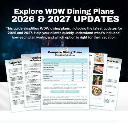 Walt Disney World Dining Plan Guide for Travel Agents