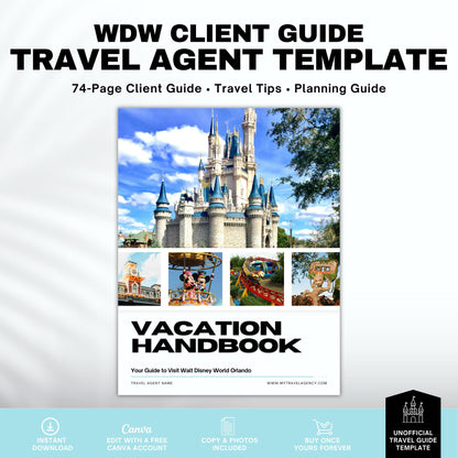 Walt Disney World 73-Page Travel Agent Vacation Guide Canva