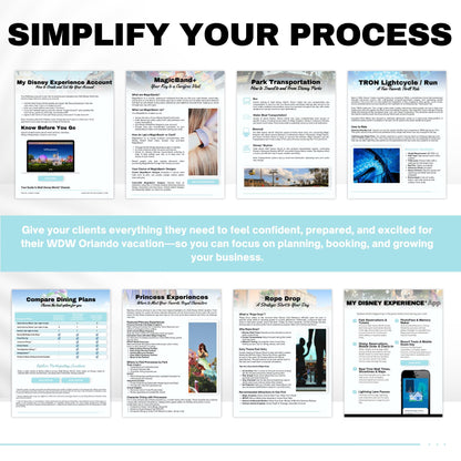 Disney World Travel Agent Template Bundle & Starter Kit