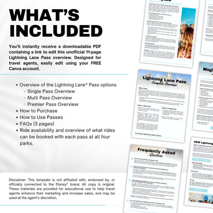 Disney World Lightning Lane Guide - Travel Agent Template