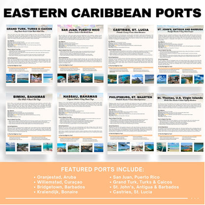 Caribbean Cruise Port Guide Bundle for Travel Agents | 25 Cruise Destinations | Western, Eastern & Southern Caribbean