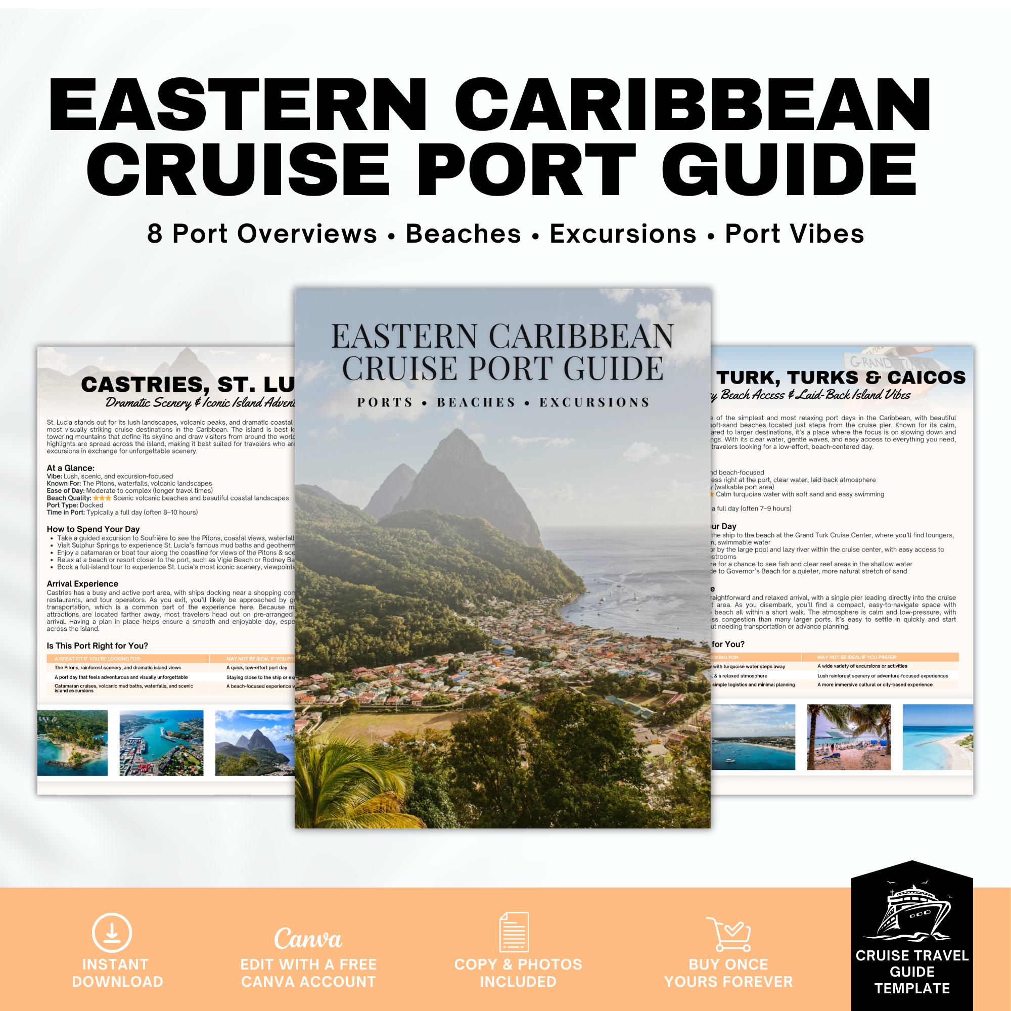 Eastern Caribbean Cruise Port Guide Bundle for Travel Agents | 8 Cruise Destinations | Eastern Caribbean Cruise Guide