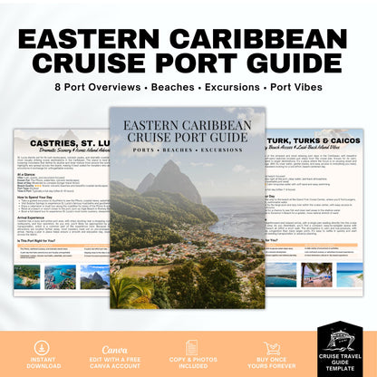 Eastern Caribbean Cruise Port Guide Bundle for Travel Agents | 8 Cruise Destinations | Eastern Caribbean Cruise Guide