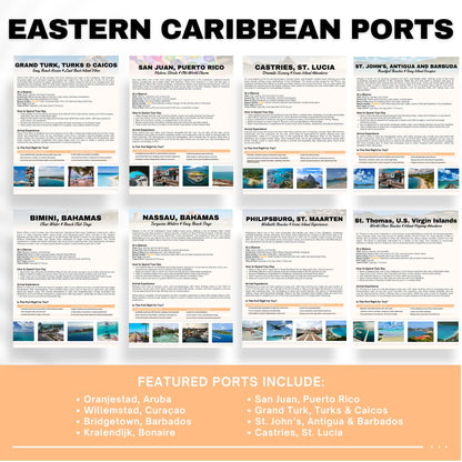 Eastern Caribbean Cruise Port Guide Bundle for Travel Agents | 8 Cruise Destinations | Eastern Caribbean Cruise Guide