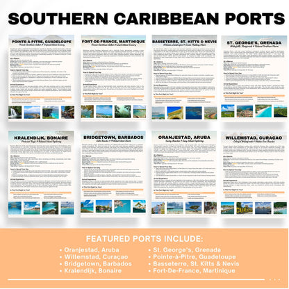Southern Caribbean Cruise Port Guide Bundle for Travel Agents | 8 Cruise Destinations | Southern Caribbean Cruise Guide