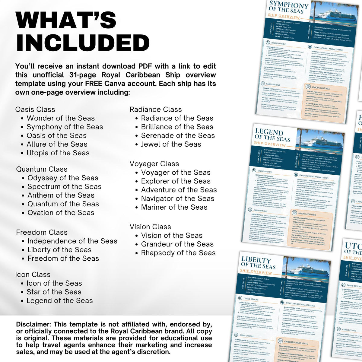 Royal Caribbean Fleet Guide: 28-Page Ships Complete Overview