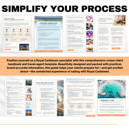 RCCL Agent Essentials Template Bundle, Travel Agent Template, RCCL Cruise Planner & Handbook